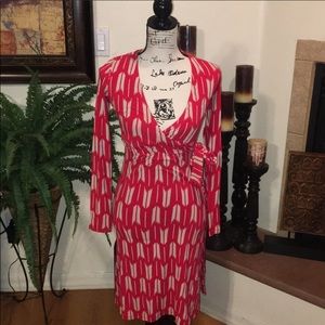 Boden - Red Faux Wrap Dress